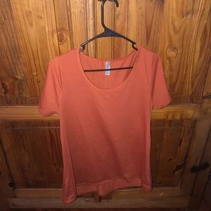LulaRoe Orange t-shirt. Never worn